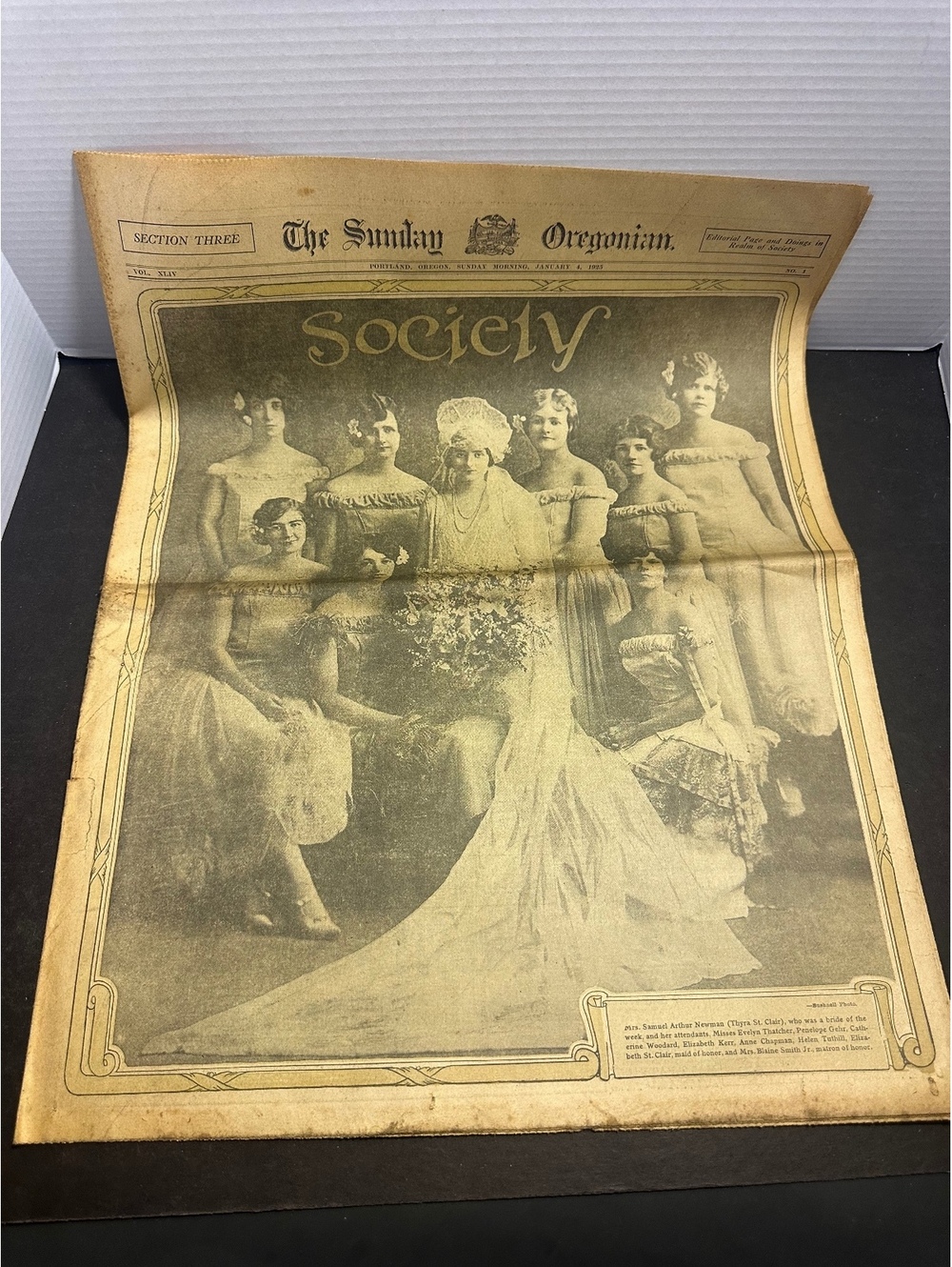1925 Sunday Oregonian Society Section Portland Oregon Vintage Newspaper